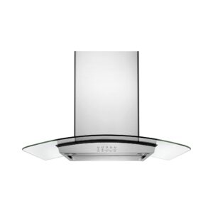 Whirlpool® 36 Inch Curved Glass Island Canopy Range Hood with LED Edge Lighting view 2