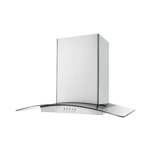 Whirlpool® 36 Inch Curved Glass Island Canopy Range Hood with LED Edge Lighting view 3