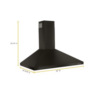 Whirlpool® 30 Inch Contemporary Black Stainless Wall Mount Range Hood view 8