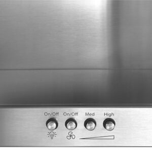 Whirlpool® 30 Inch Stainless Steel Wall Mount Flat Range Hood with 400 CFM Motor Class view 3