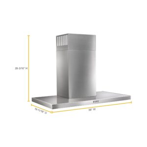 Whirlpool&reg; 36 Inch Stainless Steel Wall Mount Range Hood with 400 CFM Motor Class view 5