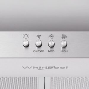 Whirlpool® 30 Inch Wall Mount Chimney Range Hood with 300 CFM Motor Class view 3