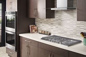 Whirlpool® 36 Inch Stainless Steel Flat Glass Wall Mount Range Hood with 400 CFM Motor Class view 7