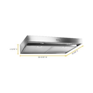 Whirlpool® 30 Inch Under Cabinet Range Hood with Full Width Grease Filters view 6