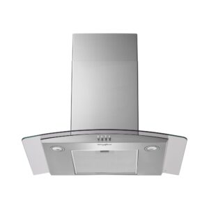 Whirlpool 30 Inch Curved Glass Wall Mount Canopy Range Hood view 2