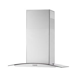 Whirlpool 30 Inch Curved Glass Wall Mount Canopy Range Hood view 5