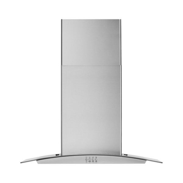 Whirlpool 30 Inch Curved Glass Wall Mount Canopy Range Hood