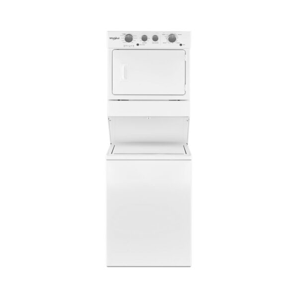 Whirlpool 3.5 Cu. Ft. Long Vent Electric Stacked Laundry Center with Dual Action Agitator