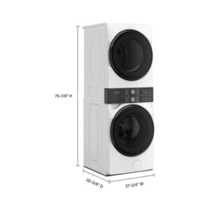 Whirlpool 4.5 Cu. Ft. Washer and 7.4 Cu. Ft. Gas Dryer Front Load Laundry Tower with UV Clean Technology and FreshFlow Vent System view 6