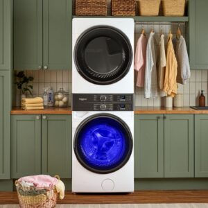 Whirlpool 4.5 Cu. Ft. Washer and 7.4 Cu. Ft. Gas Dryer Front Load Laundry Tower with UV Clean Technology and FreshFlow Vent System view 7