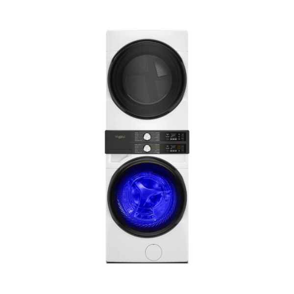 Whirlpool 4.5 Cu. Ft. Washer and 7.4 Cu. Ft. Gas Dryer Front Load Laundry Tower with UV Clean Technology and FreshFlow Vent System
