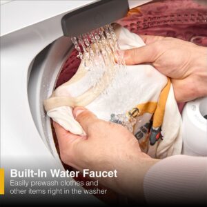 Whirlpool 4.5 Cu. Ft. Top Load Agitator Washer with Built In Faucet (WTW5025SW) view 2