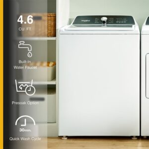 Whirlpool 4.5 Cu. Ft. Top Load Agitator Washer with Built In Faucet (WTW5025SW) view 3