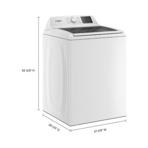 Whirlpool 4.3 Cu. Ft. Top Load Impeller Washer with Quick Wash Cycle and Soft Close Glass Lid (WTW4300SW) view 3