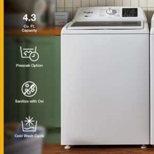Whirlpool 4.3 Cu. Ft. Top Load Impeller Washer with Quick Wash Cycle and Soft Close Glass Lid (WTW4300SW) view 5