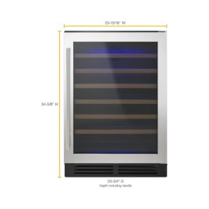 Whirlpool 24 Inch Undercounter Wine Center with Custom Temperature Control view 3