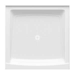 PROFLO Morenci 32″ x 32″ Square Shower Base with Single Threshold and Center Drain view 3