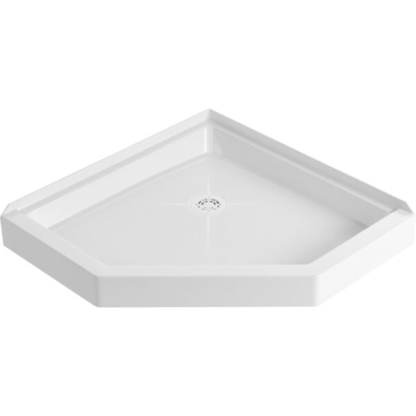PROFLO Morenci 36″ x 36″ Neo-Angle Shower Base with Triple Threshold and Rear Drain