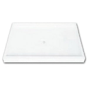 Florestone The Edge 42″ x 48″ Shower Base with Center Drain in White view 3