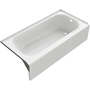 PROFLO Folsom 60″ x 30″ Three Wall Alcove Enameled Steel Soaking Tub view 2
