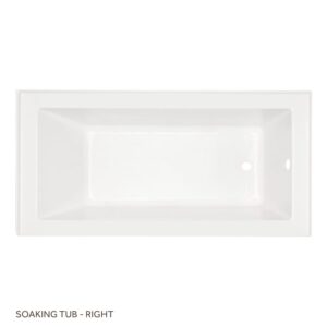 Signature Hardware Sitka 60″ x 30″ Three Wall Alcove Acrylic Soaking Tub – Less Drain view 2