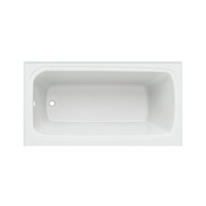 PROFLO Hillsboro 60″ x 32″ Three Wall Alcove Acrylic Soaking Tub with Overflow view 2