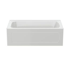 PROFLO Hillsboro 60″ x 32″ Three Wall Alcove Acrylic Soaking Tub with Overflow view 3