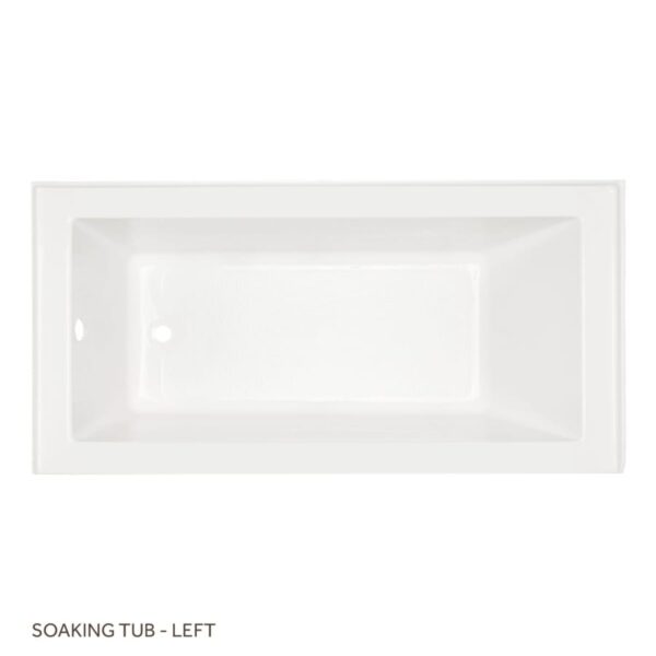 Signature Hardware Sitka 60″ x 32″ Three Wall Alcove Acrylic Soaking Tub – Less Drain