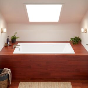 Signature Hardware Sitka 60″ x 32″ Drop In Acrylic Soaking Tub with Reversible Drain and Overflow view 2