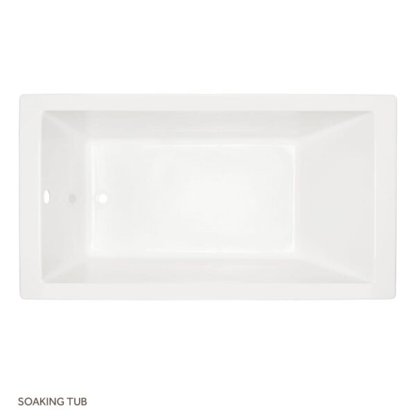 Signature Hardware Sitka 60″ x 32″ Drop In Acrylic Soaking Tub with Reversible Drain and Overflow